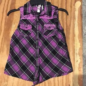 Justice - Flannel Tank